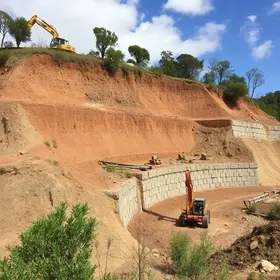 obra de contenção de encostas