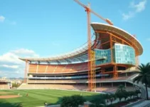 construção do estádio em Camaragibe