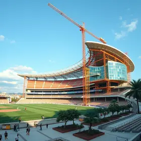 construção do estádio em Camaragibe